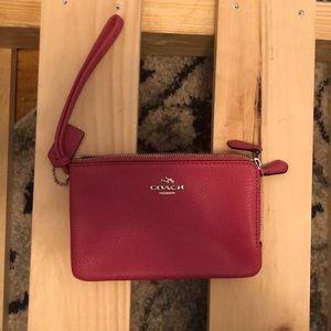 Magenta Coach SV Wristlet